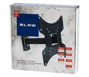 Blow 76-863 černá / Nástěnný držák TV / náklon a otočení 180° / VESA 200x200 / do 42" / nosnost 25 kg