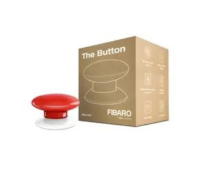 Fibaro NICE FGPB-101-3 ZW5 EU červená / Bezdrátové tlačítko / Z-Wave / dosah 50 m / baterie 3,6V