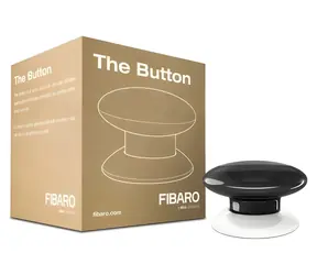Fibaro NICE FGPB-101-2 ZW5 EU černá / Bezdrátové tlačítko / Z-Wave / dosah 50 m / baterie 3,6V