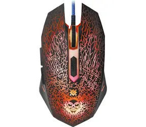 Defender Shock GM-110L / Herní optická myš / 3200 DPI / USB / 6 tlačítek / RGB podsvícení / herní podložka v balení