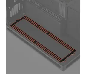 HAVN HS 420 černá / Držák ventilátoru / spodní montáž