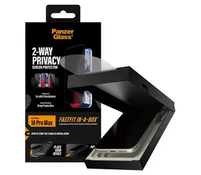 PanzerGlass 2-way Privacy iPhone 17/18 Pro Max / Ochranné sklo / Ultra-Wide Fit / FastFit s aplikačním boxem