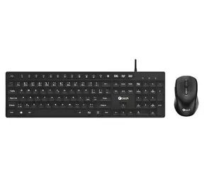 C-TECH KBM-108 / Drátový set klávesnice a myši / Multimediální / CZ/SK / USB