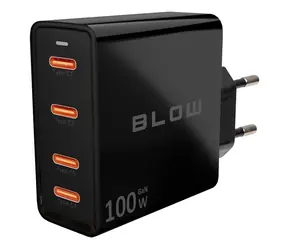 Blow Síťová nabíječka 4x USB-C 100W černá / Nabíječka / GaN / PD 100W / PPS