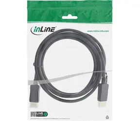 InLine DisplayPort kabel 8K UHD-2 černá / Propojovací kabel / DisplayPort (M) - DisplayPort (M) / 120 Hz / 1,5 m