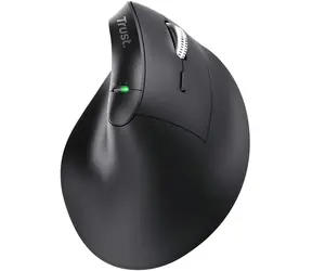 Trust Vyran černá / Bezdrátová ergonomická myš / vertikální / 4800 DPI / 8 tlačítek / RF + Bluetooth
