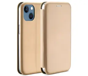 Beline Book Magnetic pouzdro pro Apple iPhone 15 zlatá / Pouzdro typu kniha / Magnetické zapínání / Umělá kůže / 6,1”