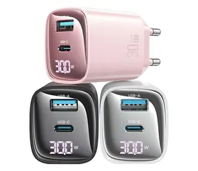 USAMS CC229 černá / Nabíječka / GaN / 30W / USB-C + USB-A