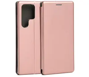 Beline Book Magnetic růžové zlato / Flipové pouzdro / Samsung Galaxy S23 Ultra S918 / Magnetické zavírání