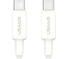 USAMS U90 bílá / Kabel / USB-C (M) - USB-C (M) / 60W / 1m