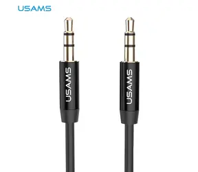 USAMS YP-01 Audio kabel Jack 3,5mm (M) - Jack 3,5mm (M) černá / Audio kabel / propojovací / 1 m