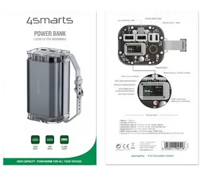 4smarts Lucid Ultra 40000mAh šedá / Powerbanka / 100W / PD / IP67 / LCD displej
