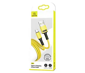 USAMS SJ436 U52 žlutá / Kabel / USB Type-C / Rychlonabíjecí / 2A / 1 m
