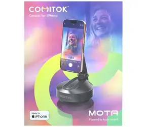 Comitok Mota černá / Magnetický držák na telefon / Univerzální závit / Powerbanka 2550 mAh / USB-C
