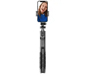 Proove MegaStick černá / Selfie tyč a stativ / Bluetooth spoušť / 360° otočení / Skládací 336 mm