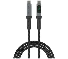4smarts DigitCord 240W 1,5m černý / Kabel USB4 / 40 Gb/s / 8K 60Hz / PD 240W