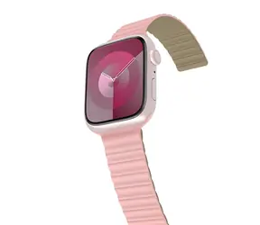 Araree Silicone Link růžovo-khaki / Řemínek / Silikonový / Pro Apple Watch 38/40/41mm / Magnetický
