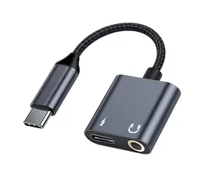Beline BLNAA01 černá / Adaptér / USB-C na USB-C + Jack 3.5mm / DAC / 60W Power Delivery