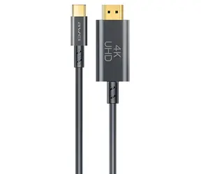 AWEI CL-212T černá / Adaptérový kabel / USB-C - HDMI / 4K 30Hz / 1,06 m