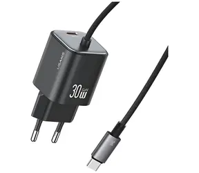 USAMS CC264 černá / Nabíječka / GaN / 2x USB-C / 30W PD