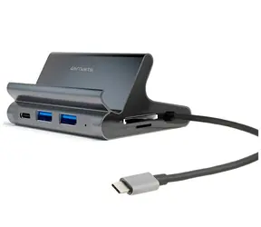 4smarts HUB 7v1 šedá / USB-C hub se stojanem / 7 portů / HDMI 4K / USB-C PD 100W / DeX-Mode