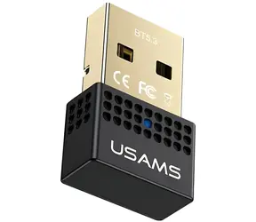 USAMS US-ZB285 černá / Bluetooth adaptér / Bluetooth 5.3 / dosah 20 m / až 5 zařízení