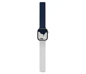 Moft Snap Duo tmavě modrá/Misty Cove / Řemínek / Oboustranný silikonový / Pro Apple Watch 1-11/SE/SE 2/SE 3 (38-42 mm)