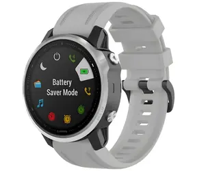Beline Watch 2 šedá / Řemínek pro smartwatch / Garmin Fenix 5S/6S/7S/8/Instinct 2S / 20 mm / silikon