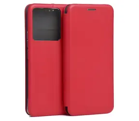 Beline Book Magnetic pro POCO X6 červená / Pouzdro typu kniha / Magnetické zapínání / Umělá kůže