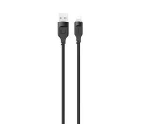 USAMS SJ565 Lithe černá / Datový kabel / Lightning - USB-C / 1.2m / 2.4A