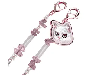 Nimmy Magnetic Fashion Kočička růžová / Přívěsek na tašku / Magnetický / 38,5 cm