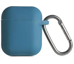 Beline Silicone Cover AirPods 1/2 modrá / Pouzdro pro sluchátka / Silikonové / S karabinou