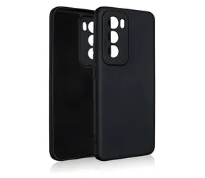 Beline Silicone Case pro Oppo Reno 12 5G černá / Pouzdro / Silikonové / Textilní podšívka