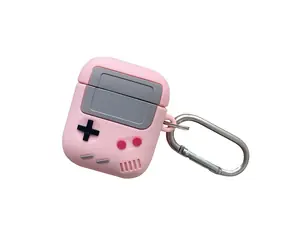 Beline AirPods Gamer Cover růžová / Pouzdro pro sluchátka / AirPods 1/2 / Silikonové / S karabinou