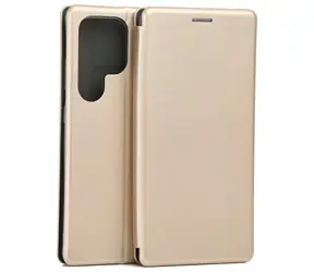 Beline Book Magnetic Case Galaxy S25 Ultra zlatá / Pouzdro / Magnetické zapínání