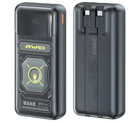 Awei P99K černá / Powerbanka / 20000mAh / 22,5W / USB-C a Lightning kabely