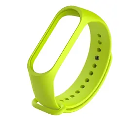 Beline silikonový pásek pro Xiaomi Mi Band 5/6/7 limetková / Pásek / silikonový