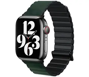Beline Magnetic Pro černo-zelená / Pásek pro Apple Watch / 42/44/45/49mm / magnetický