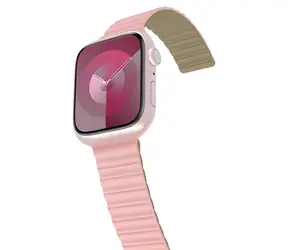 Araree Silicone Link růžovo-khaki / Řemínek pro Apple Watch / 42/44/45/49 mm / silikonový