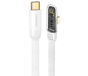 USAMS SJ583 Iceflake Series bílá / Datový kabel / USB-C - Lightning / 20W PD / 1,2 m