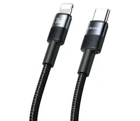 USAMS SJ729 (US-SJ729) černá / Datový kabel / USB-C – Lightning / 1,2 m / 30 W