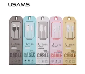 USAMS U-Turn SJ098 bílá / Nabíjecí a datový kabel / microUSB / 1 m / 2A