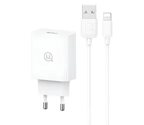 USAMS SCXLTZ03 bílá / Nabíječka / 18W / 1x USB-A / kabel USB-A-Lightning