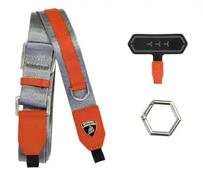 Lamborghini D1 Crossbody Webbing Strap oranžová / Popruh na telefon / Nylon / Nastavitelná délka