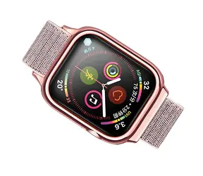 USAMS ZB074 Nylonový řemínek pro Apple Watch 44/45mm růžovo-zlatá / Řemínek / Nylonový / Apple Watch 4/5/6/7/SE