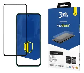 3mk NeoGlass pro Xiaomi Redmi Note 9 Pro 5G černá / Ochranné sklo / Celoplošné / Tvrzenost 8H / Tloušťka 0,3 mm