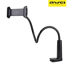 AWEI X3 černá / Stolní držák telefonu a tabletu / 4-10,5" / flexibilní rameno / uchycení na stůl