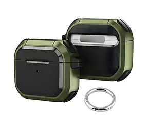 Beline AirPods Solid Cover zelená / Pouzdro pro sluchátka / TPU-PC / AirPods Pro / S karabinou