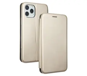 Beline Book Magnetic zlatá / Pouzdro / pro Apple iPhone 12 a 12 Pro / Magnetické / PU kůže