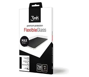 3mk FlexibleGlass Max pro LG Q70 černá / Hybridní sklo / tvrdost 7H / tloušťka 0,2 mm